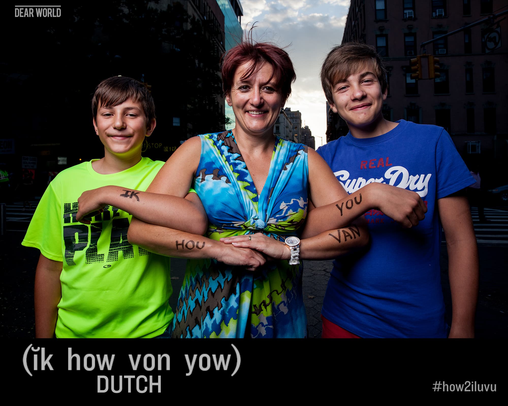 How to say I love you in Dutch: ĭk how von yow — Dear World portrait