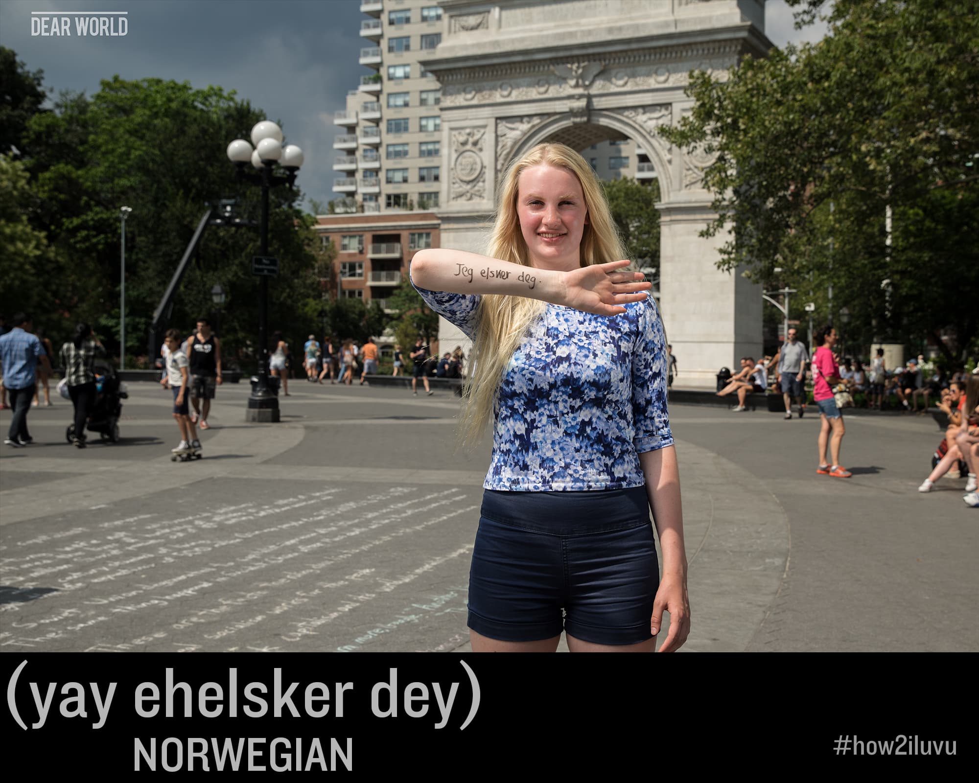 How to say I love you in Norwegian: yay ehelsker dey — Dear World portrait