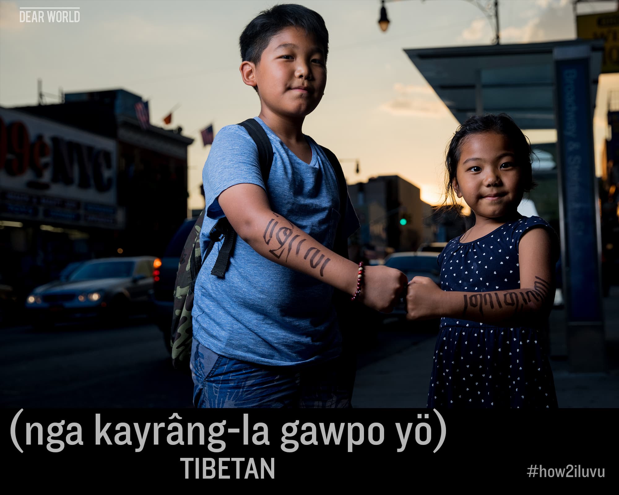 How to say I love you in Tibetan: nga kayrâng-la gawpo yö — Dear World portrait