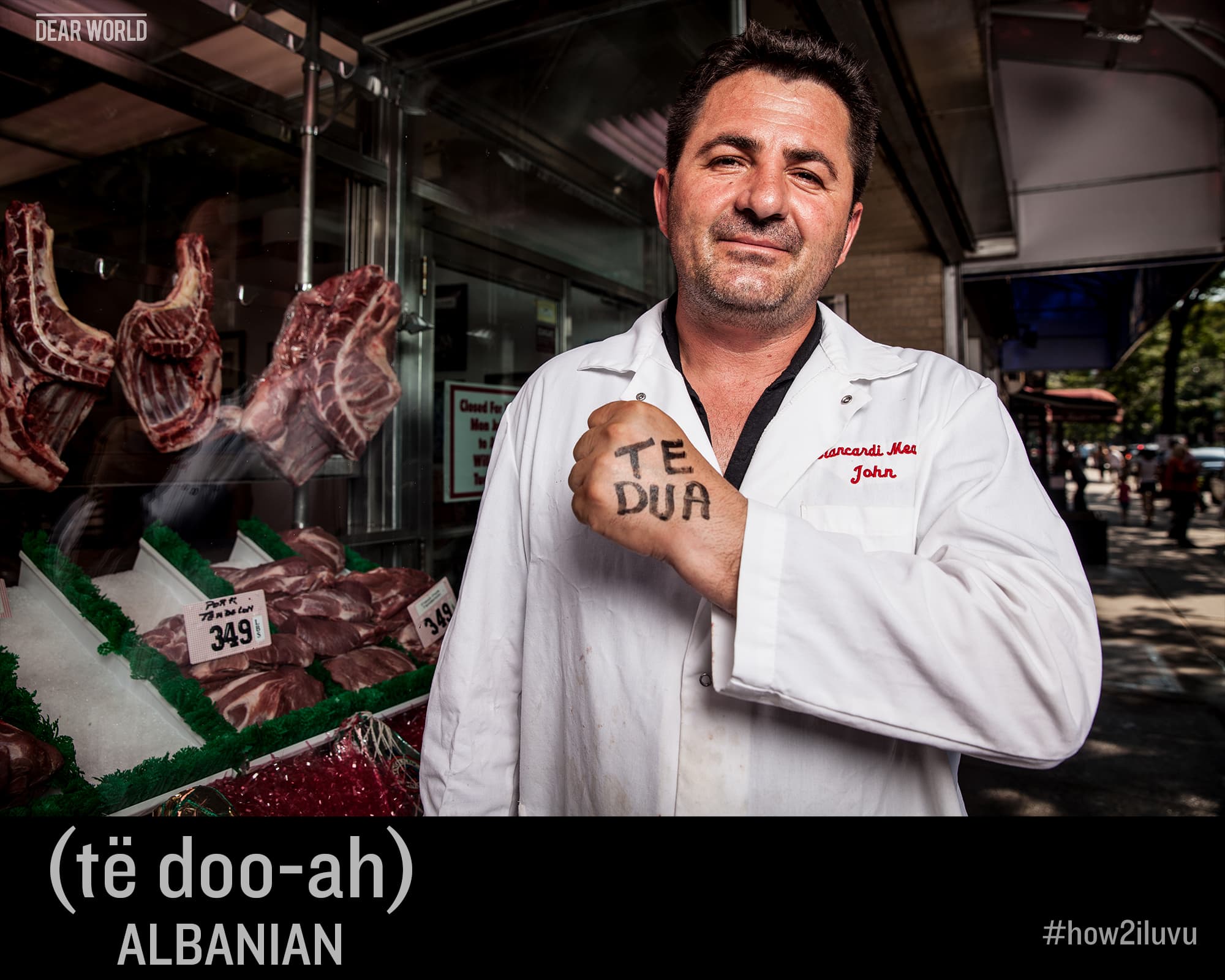 How to say I love you in Albanian: të doo-ah (Te dua) — Dear World portrait